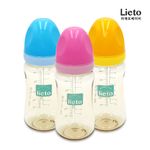 [Lieto_Baby] Soft PPUS Baby Bottle 200ml + 300ml 1+1 Nipple Twin Pack_BPA-free, safe PPSU, hot water sterilization possible_ Made in KOREA
